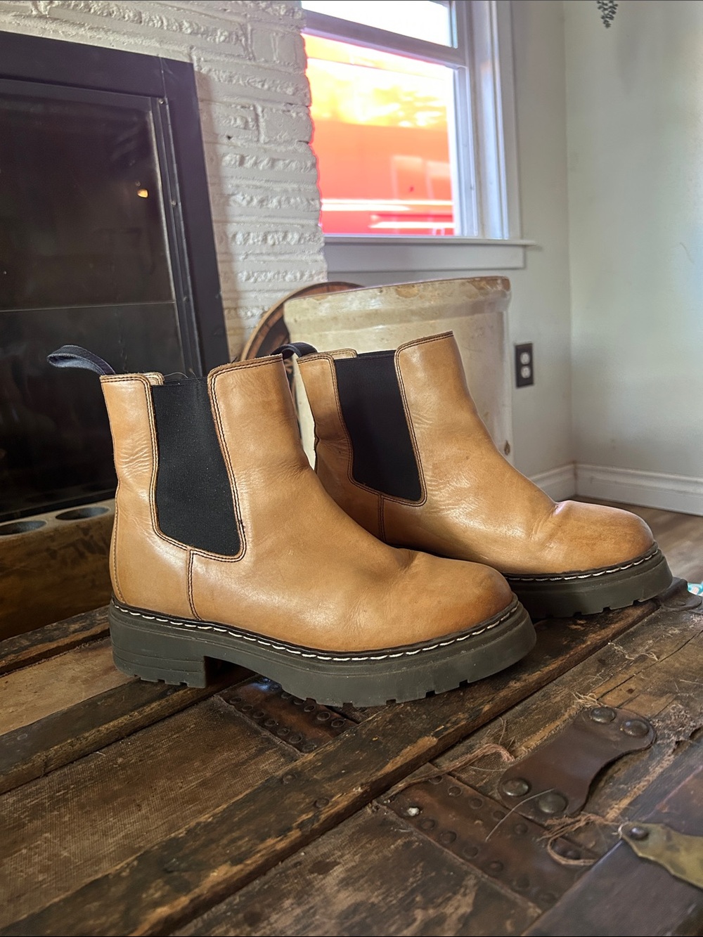 Rolee full grain leather booties